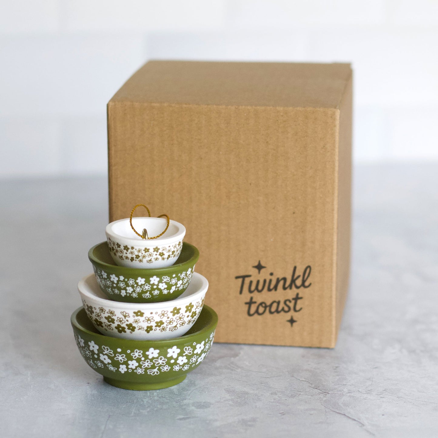 Mini Pyrex-Inspired Bowl Ornament | Retro Christmas Tree Decor