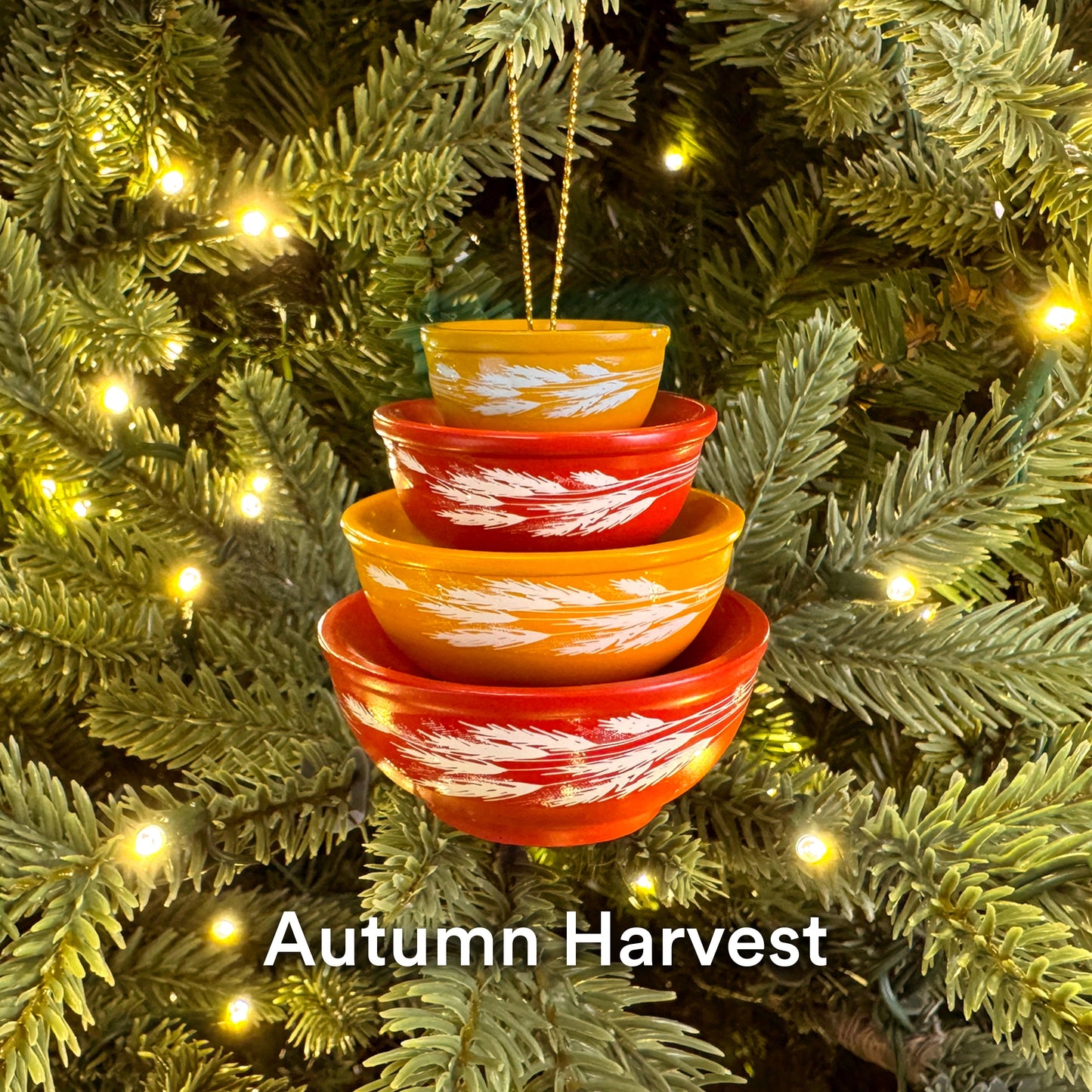 Mini Pyrex-Inspired Bowl Ornament | Retro Christmas Tree Decor