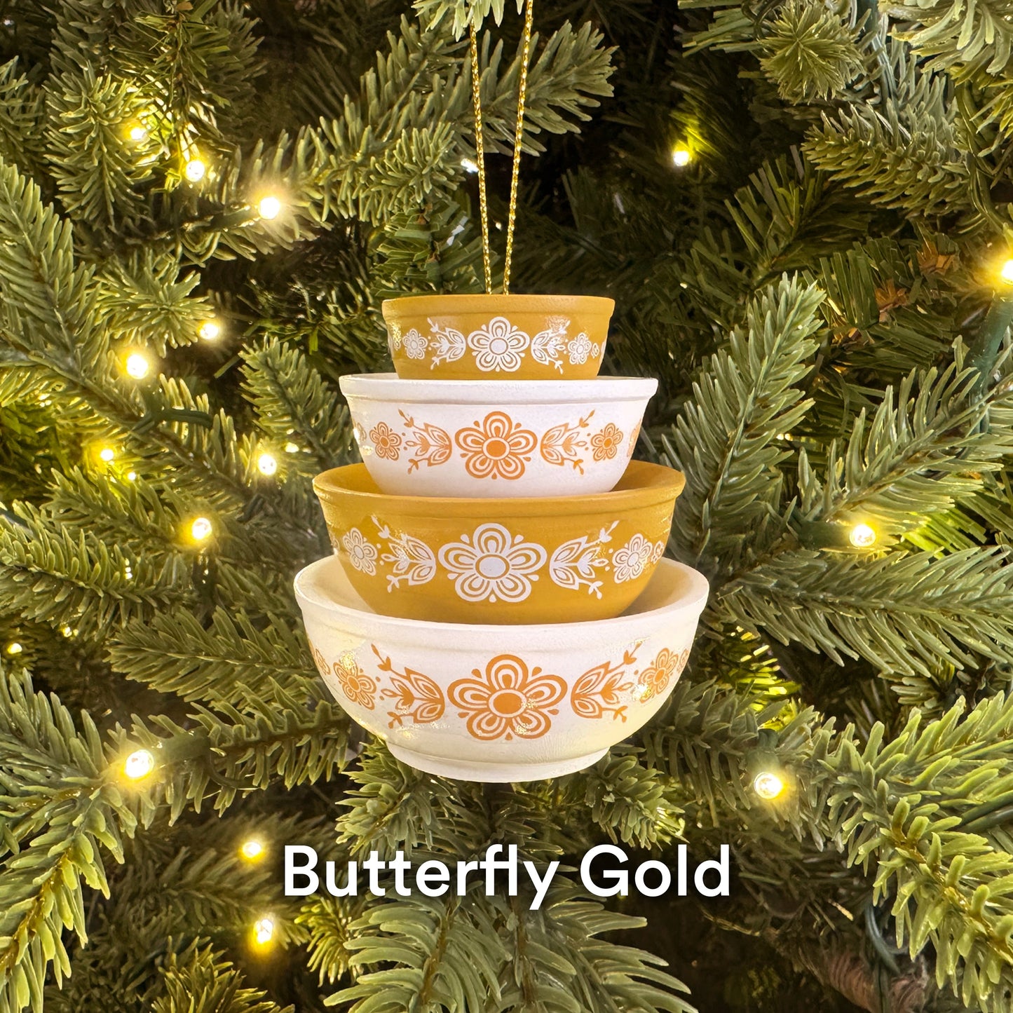 Mini Pyrex-Inspired Bowl Ornament | Retro Christmas Tree Decor