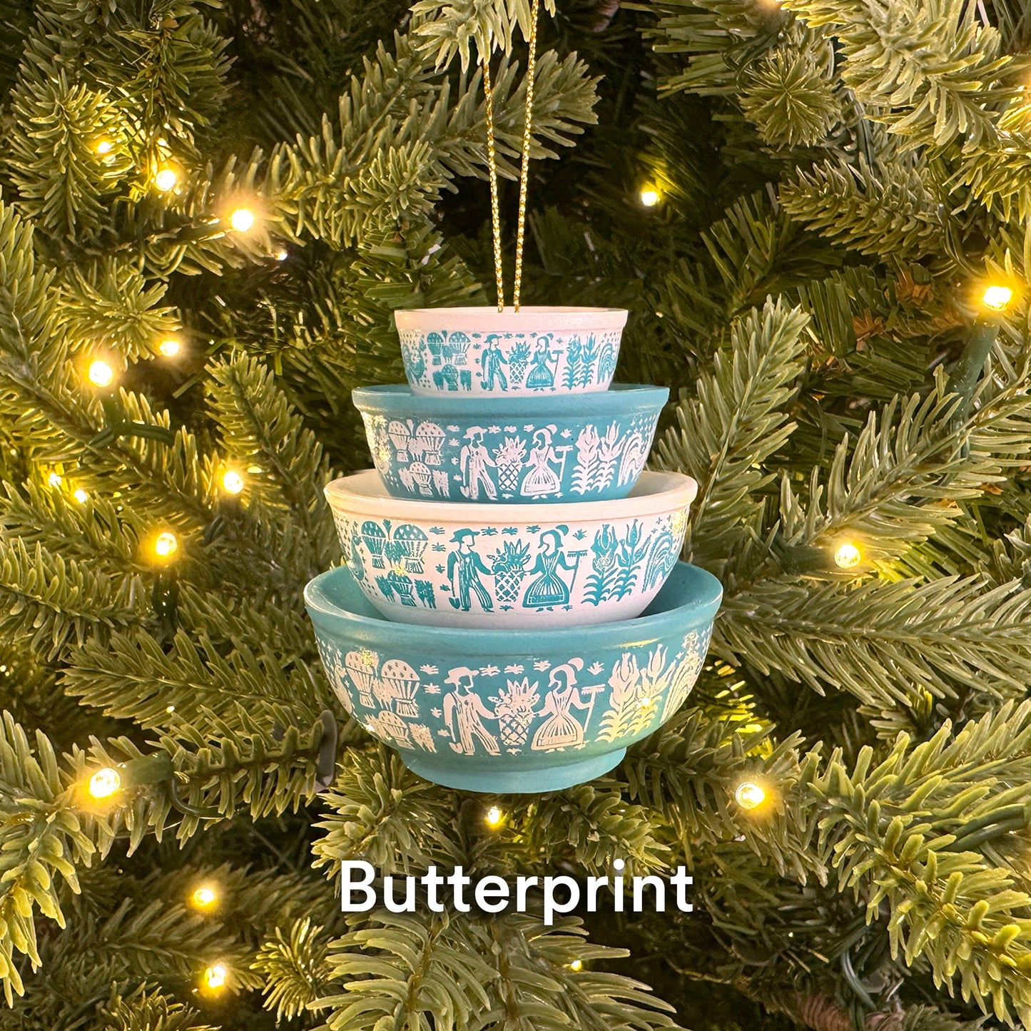 Mini Pyrex-Inspired Bowl Ornament | Retro Christmas Tree Decor