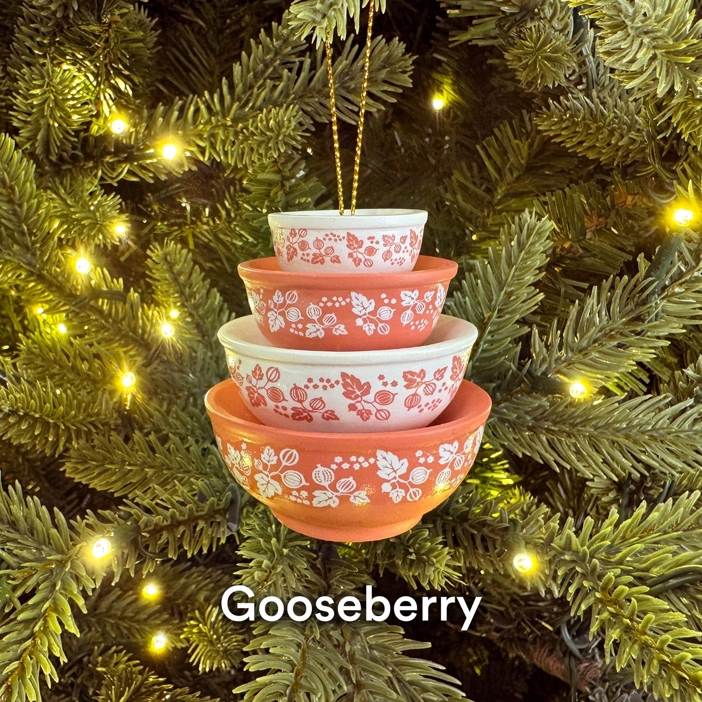 Mini Pyrex-Inspired Bowl Ornament | Retro Christmas Tree Decor