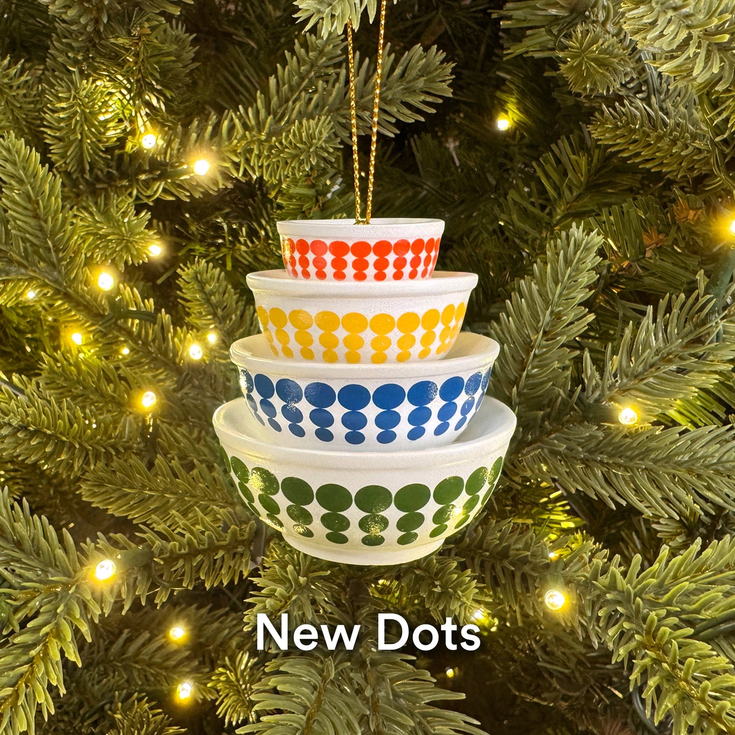 Mini Pyrex-Inspired Bowl Ornament | Retro Christmas Tree Decor