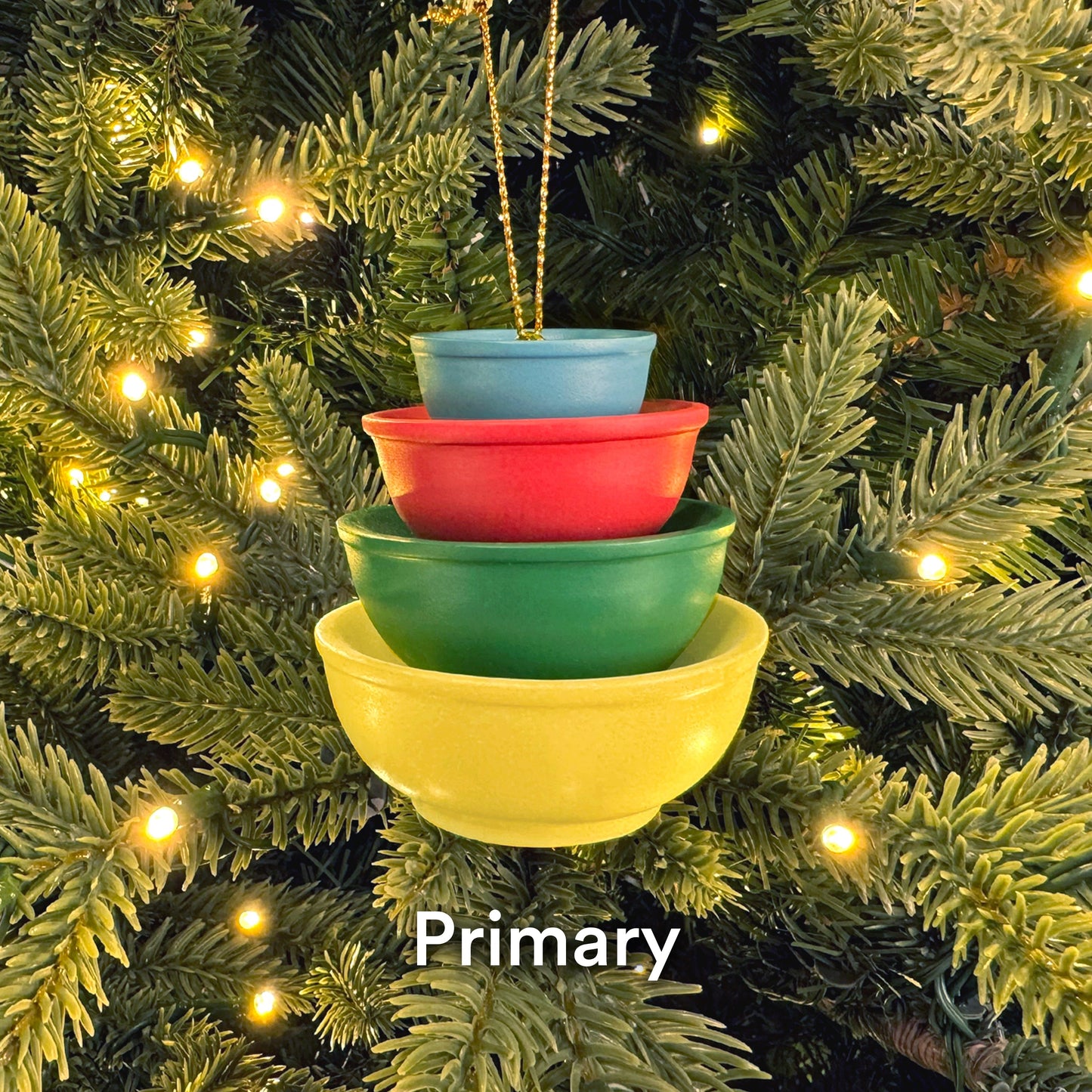 Mini Pyrex-Inspired Bowl Ornament | Retro Christmas Tree Decor
