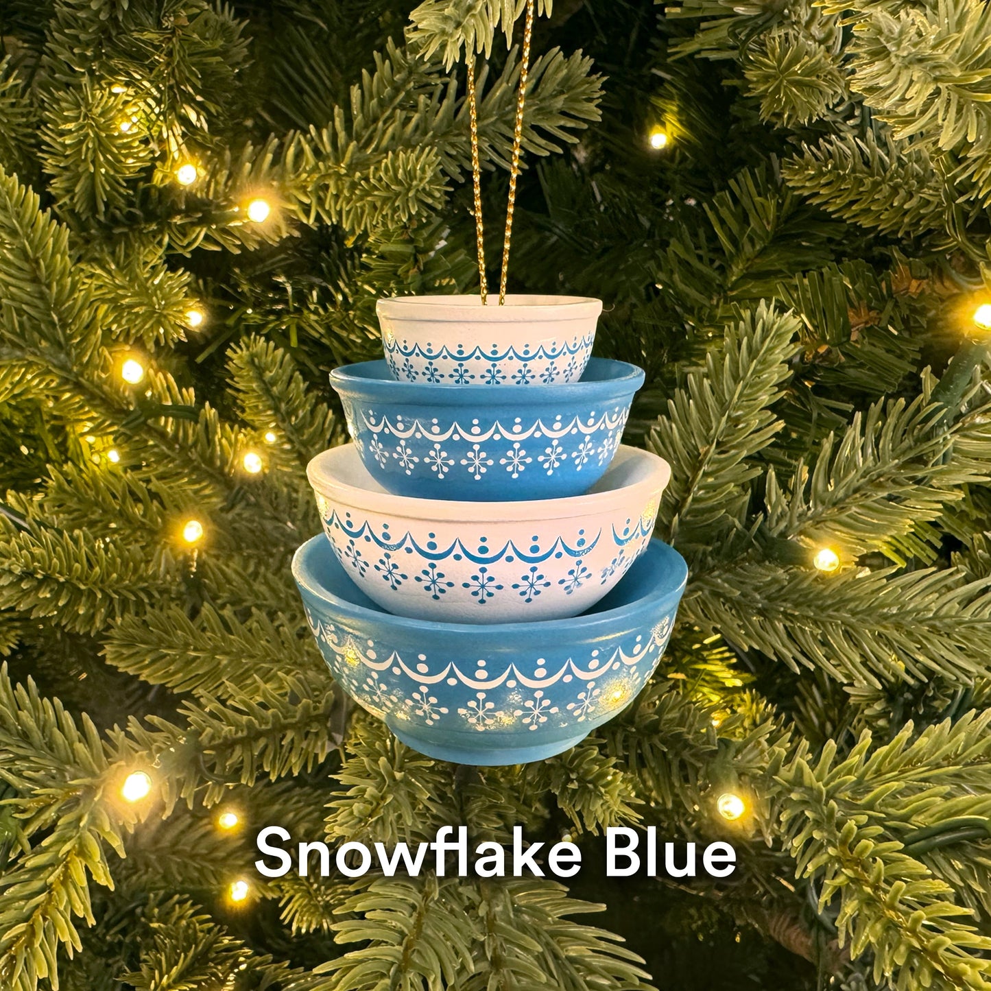 Mini Pyrex-Inspired Bowl Ornament | Retro Christmas Tree Decor