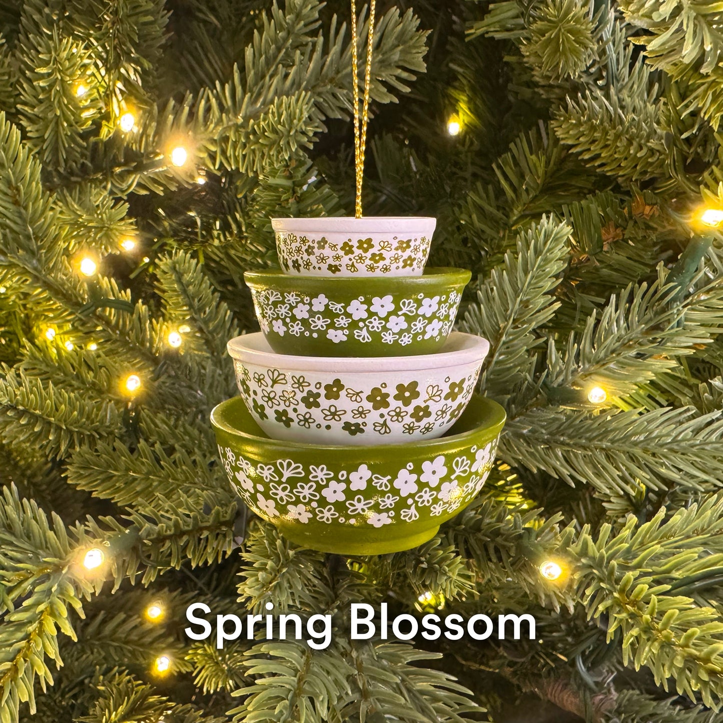 Mini Pyrex-Inspired Bowl Ornament | Retro Christmas Tree Decor