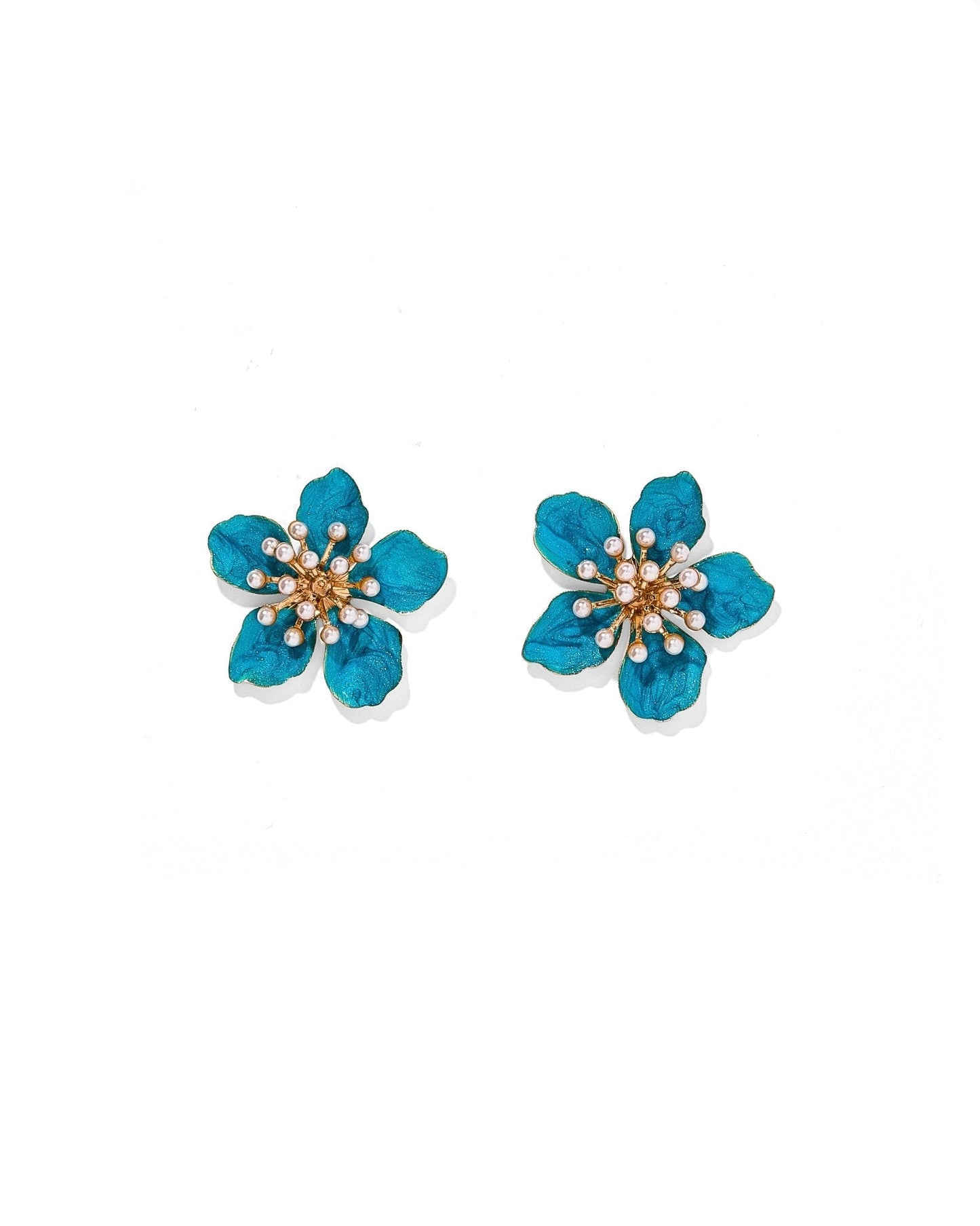 Monroe Statement Earrings - Blue