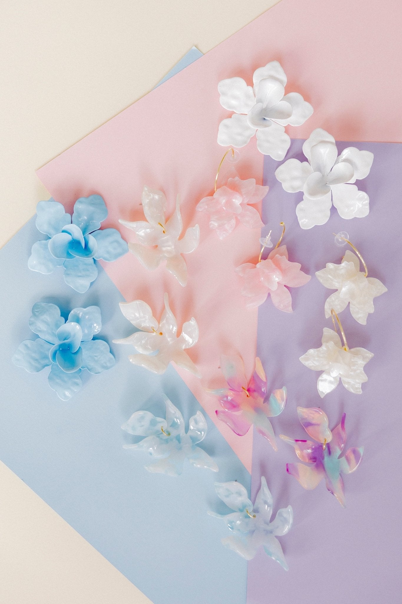 Flora Statement Earrings - Jelly Mint