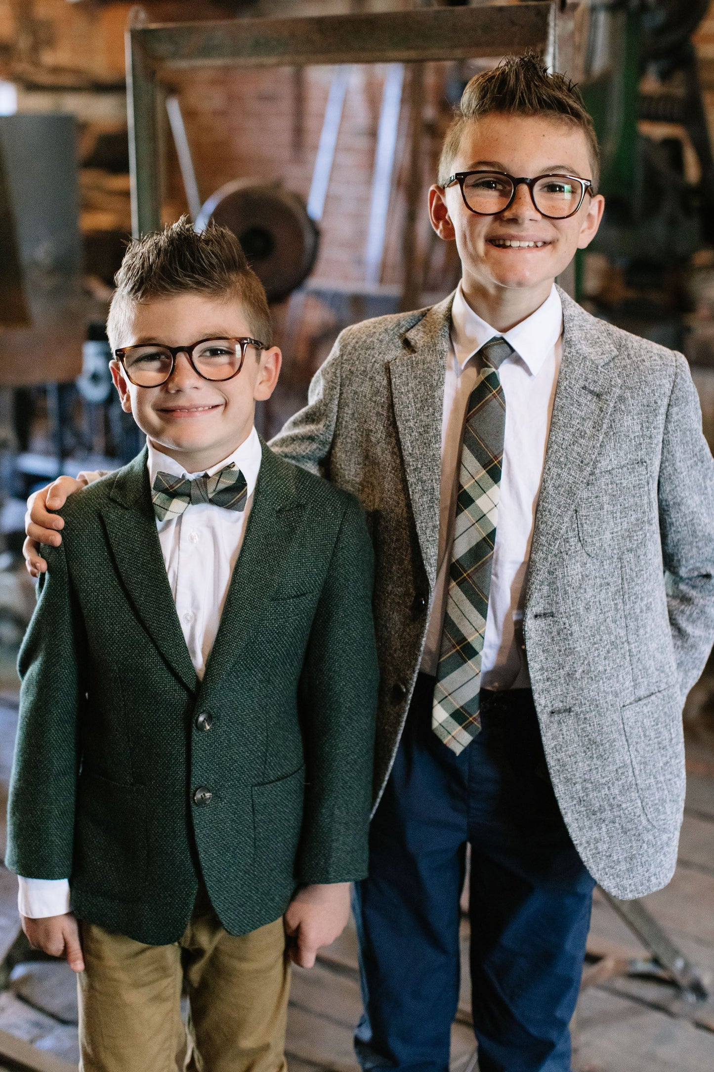 Spruce Plaid - Boys Tie