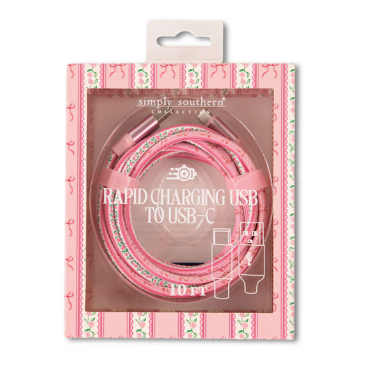 Simply Souther® Tech Cable USB-C: Pink