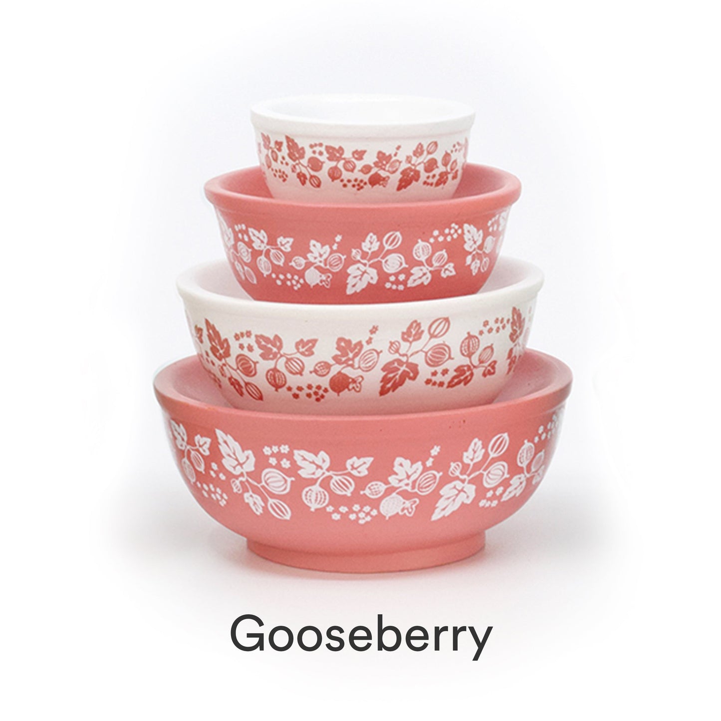 Mini Pyrex-Inspired Mixing Bowls – Retro Stackable Display Set
