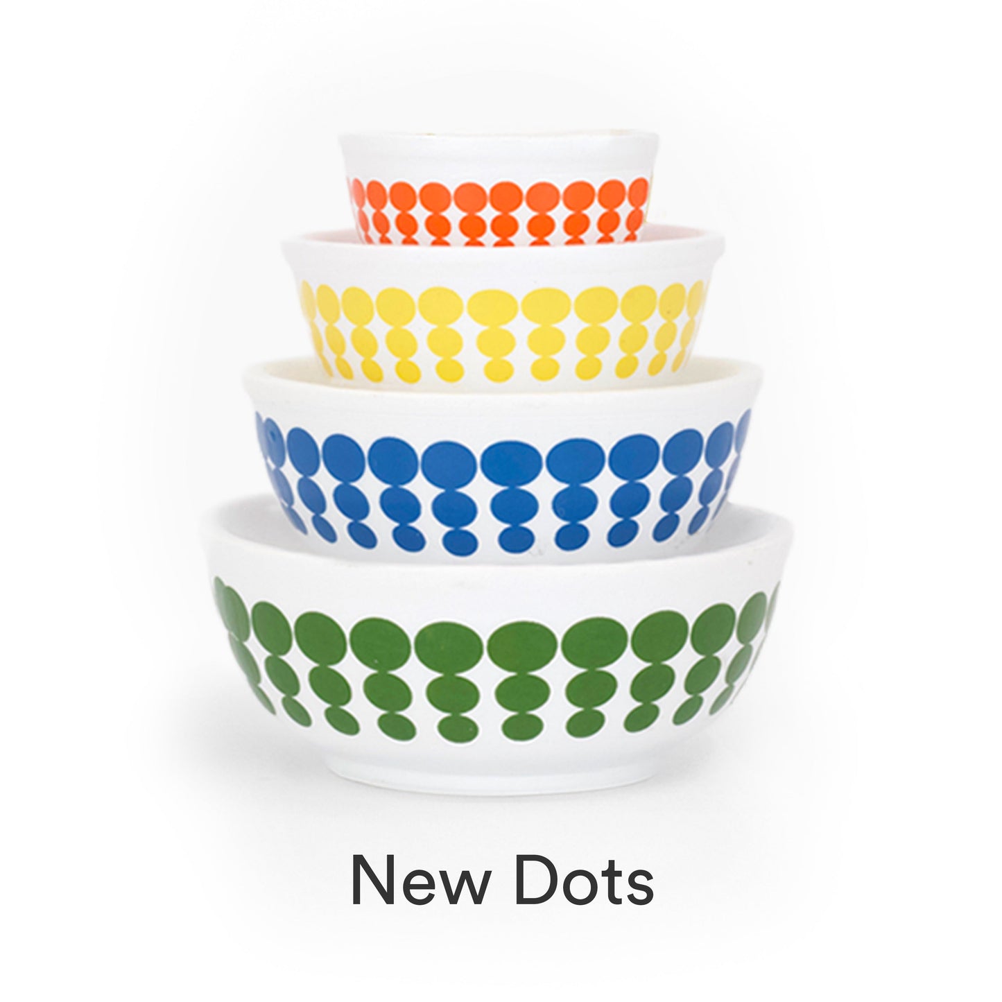 Mini Pyrex-Inspired Mixing Bowls – Retro Stackable Display Set