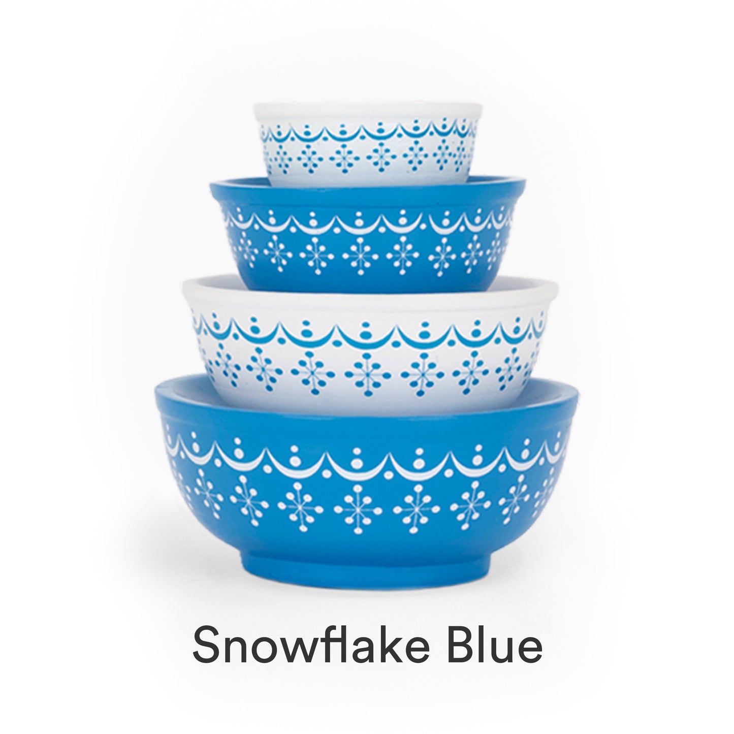 Mini Pyrex-Inspired Mixing Bowls – Retro Stackable Display Set