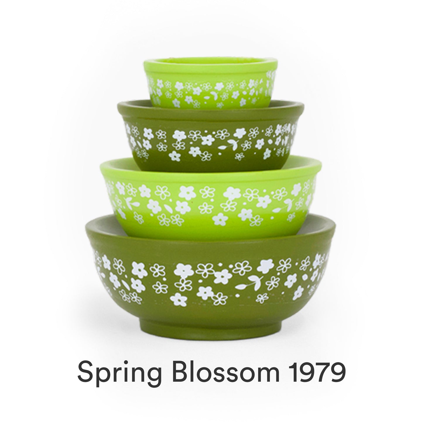 Mini Pyrex-Inspired Mixing Bowls – Retro Stackable Display Set