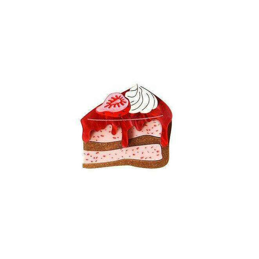 Strawberry Cake Brooch by Laliblue