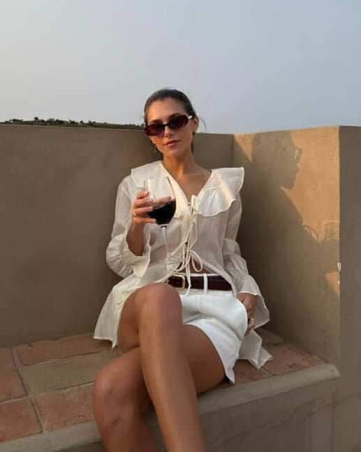 The Lily Top - Crème / Ivory Ruffle Top