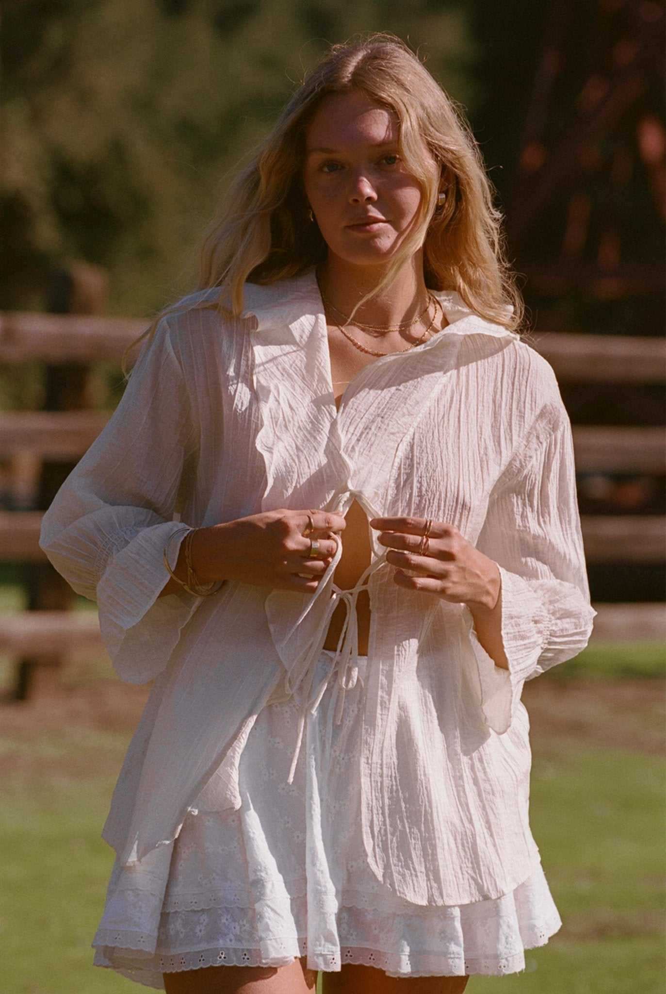 The Lily Top - Crème / Ivory Ruffle Top