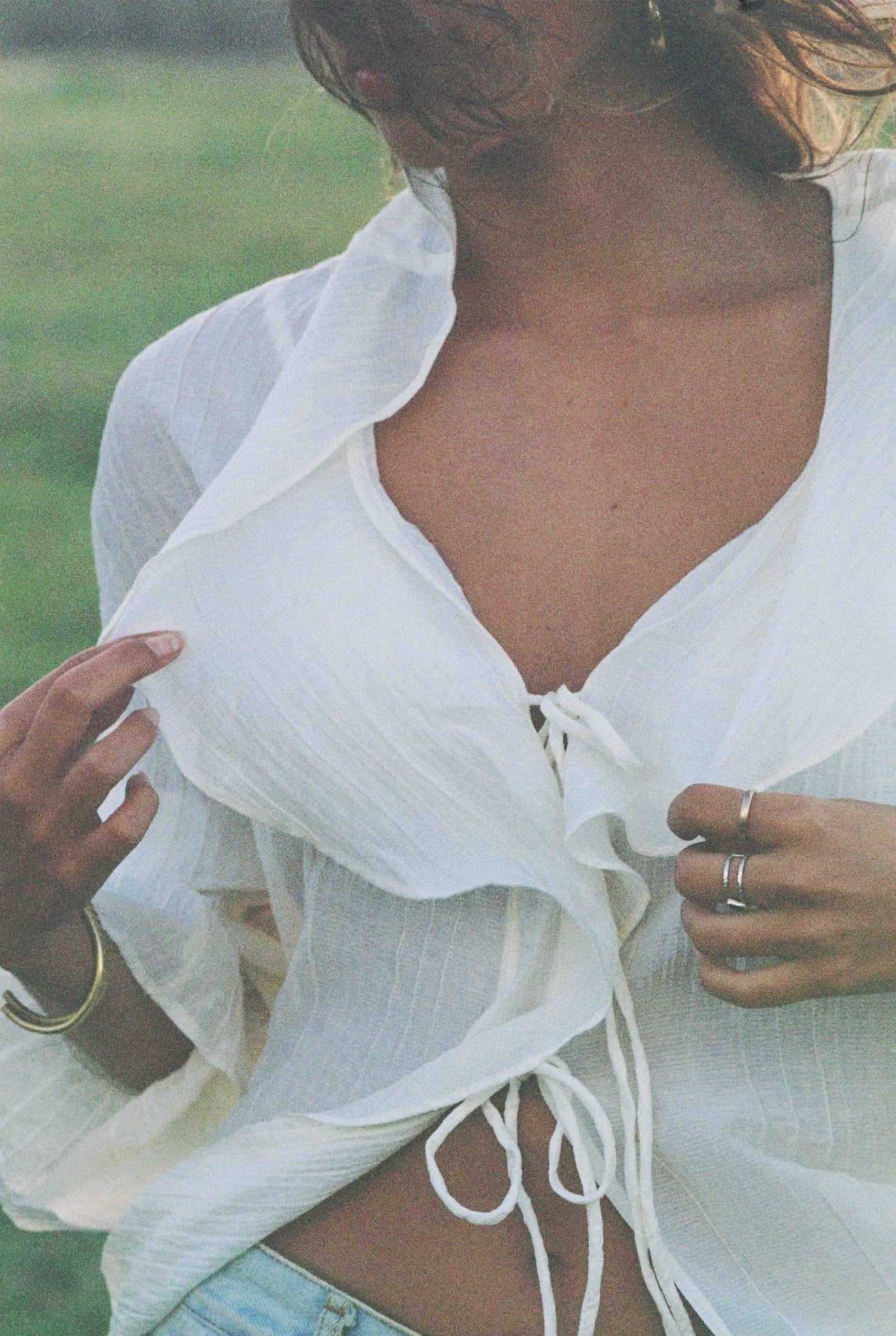 The Lily Top - Crème / Ivory Ruffle Top