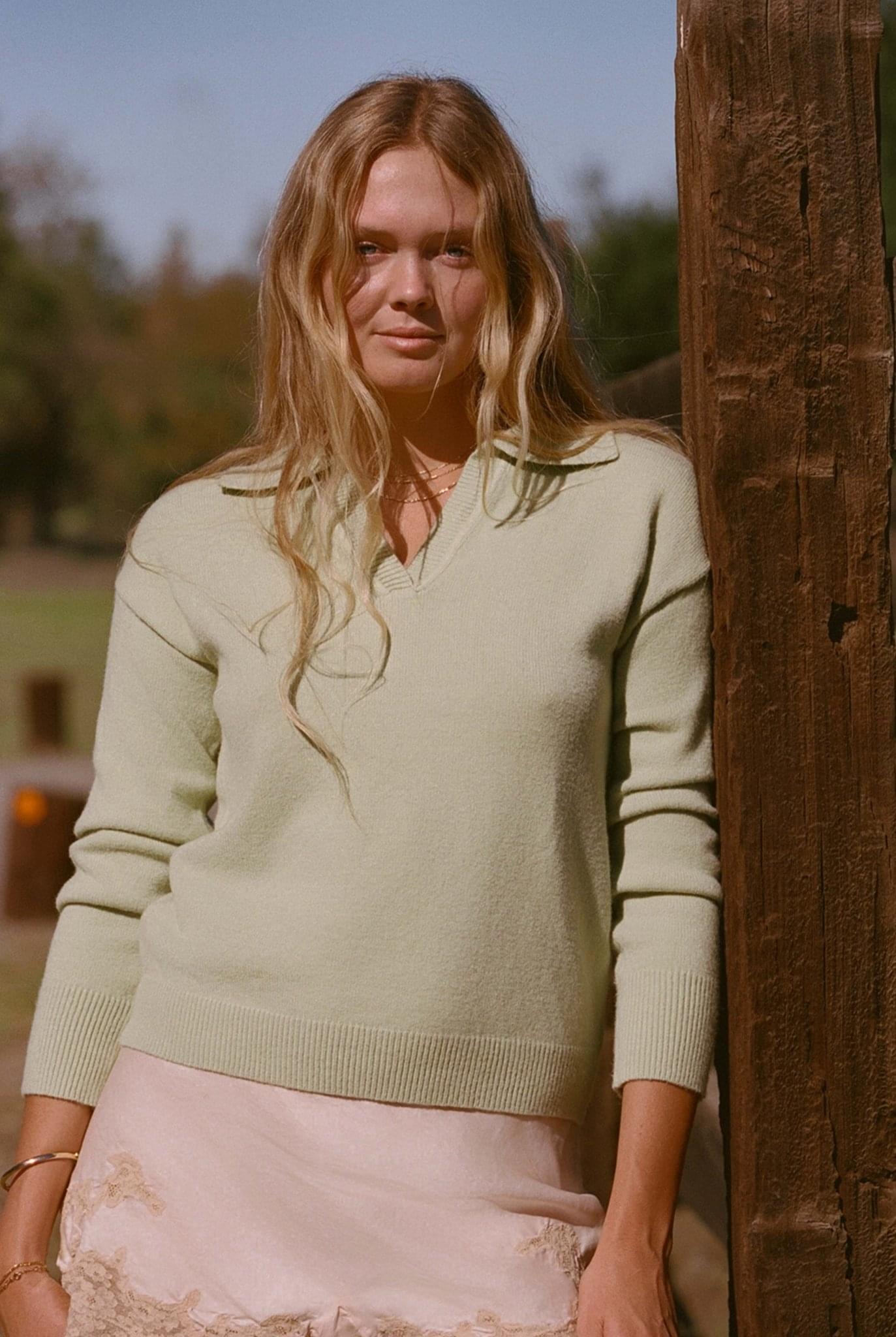 Thomas Sweater - Green Collared Sweater