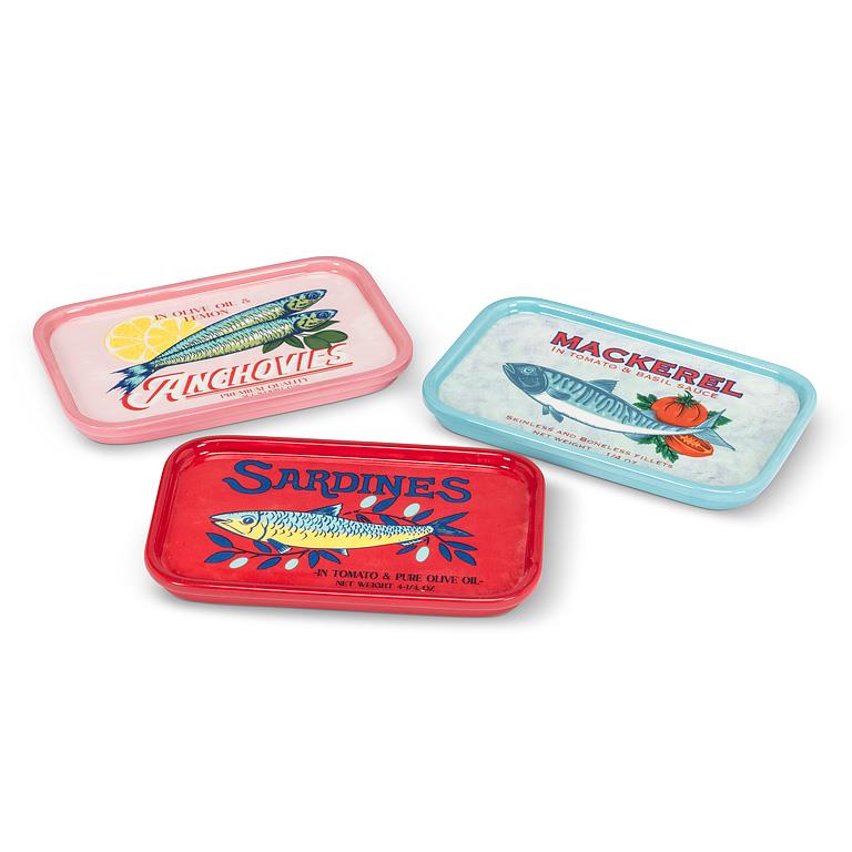 Vintage Inspired Sardine Tin Ceramic Plate