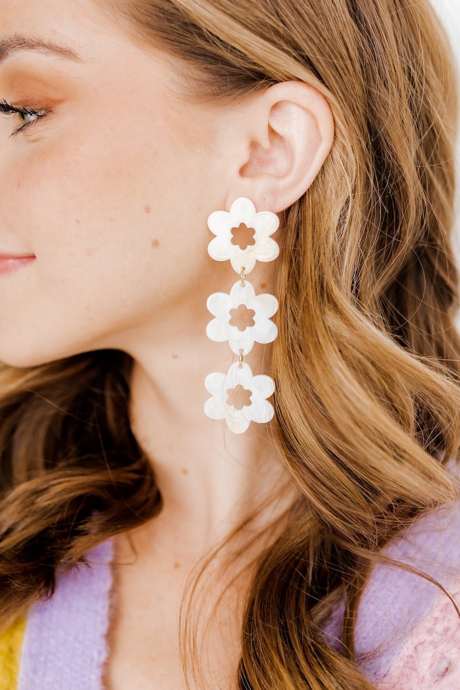 Zoey Statement Earrings - Milky Way