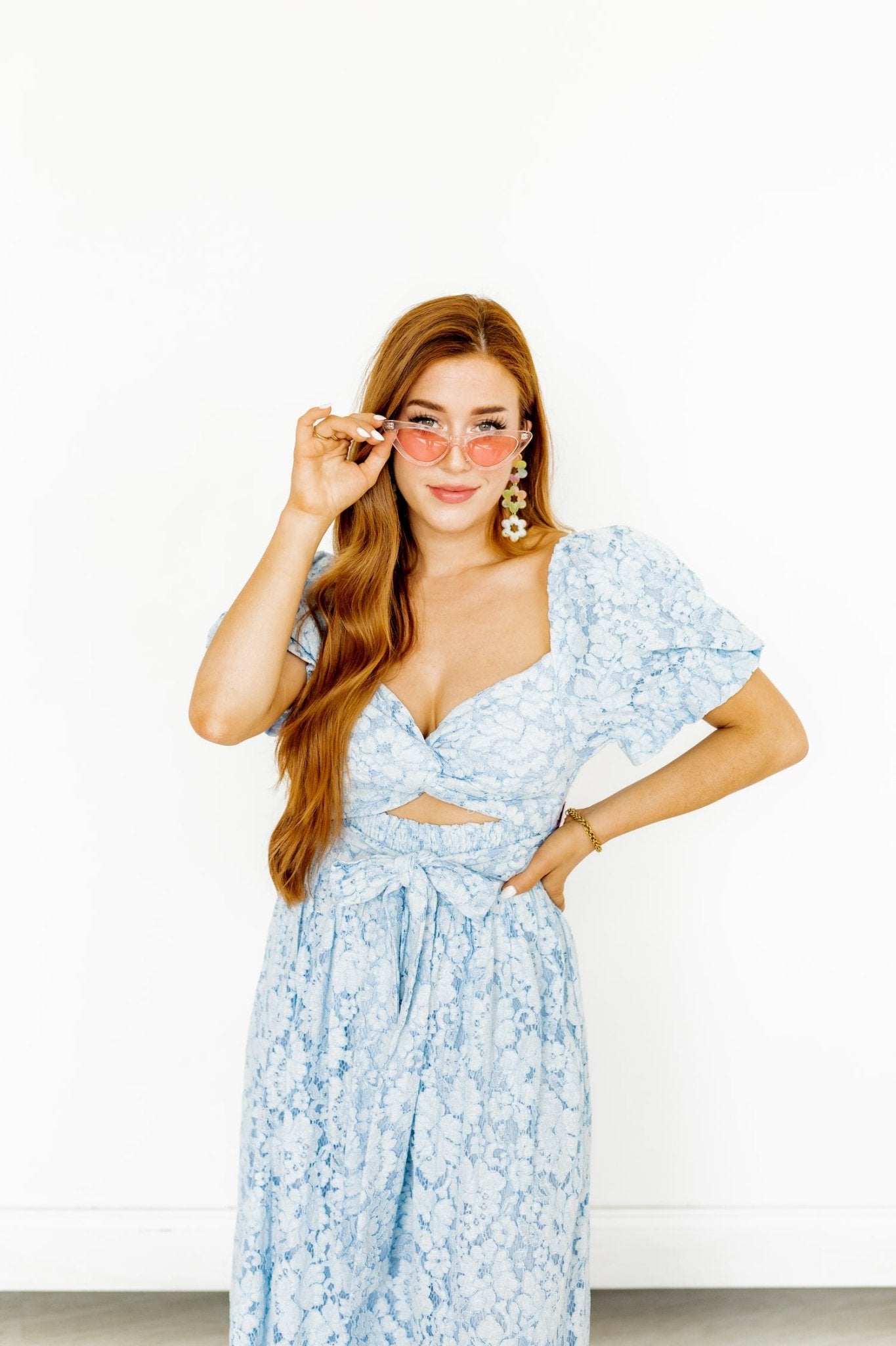 Zoey Statement Earrings - Neon Punch