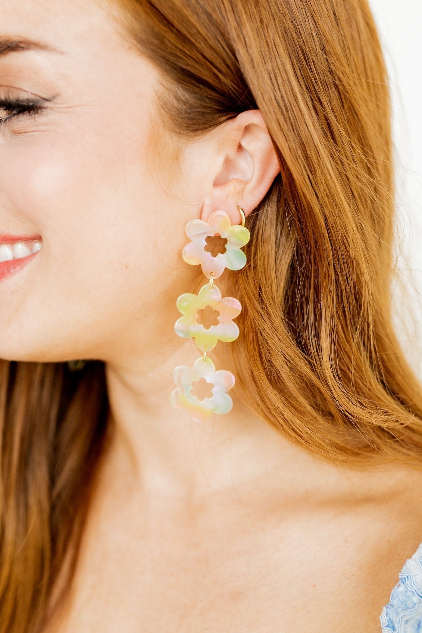 Zoey Statement Earrings - Neon Punch