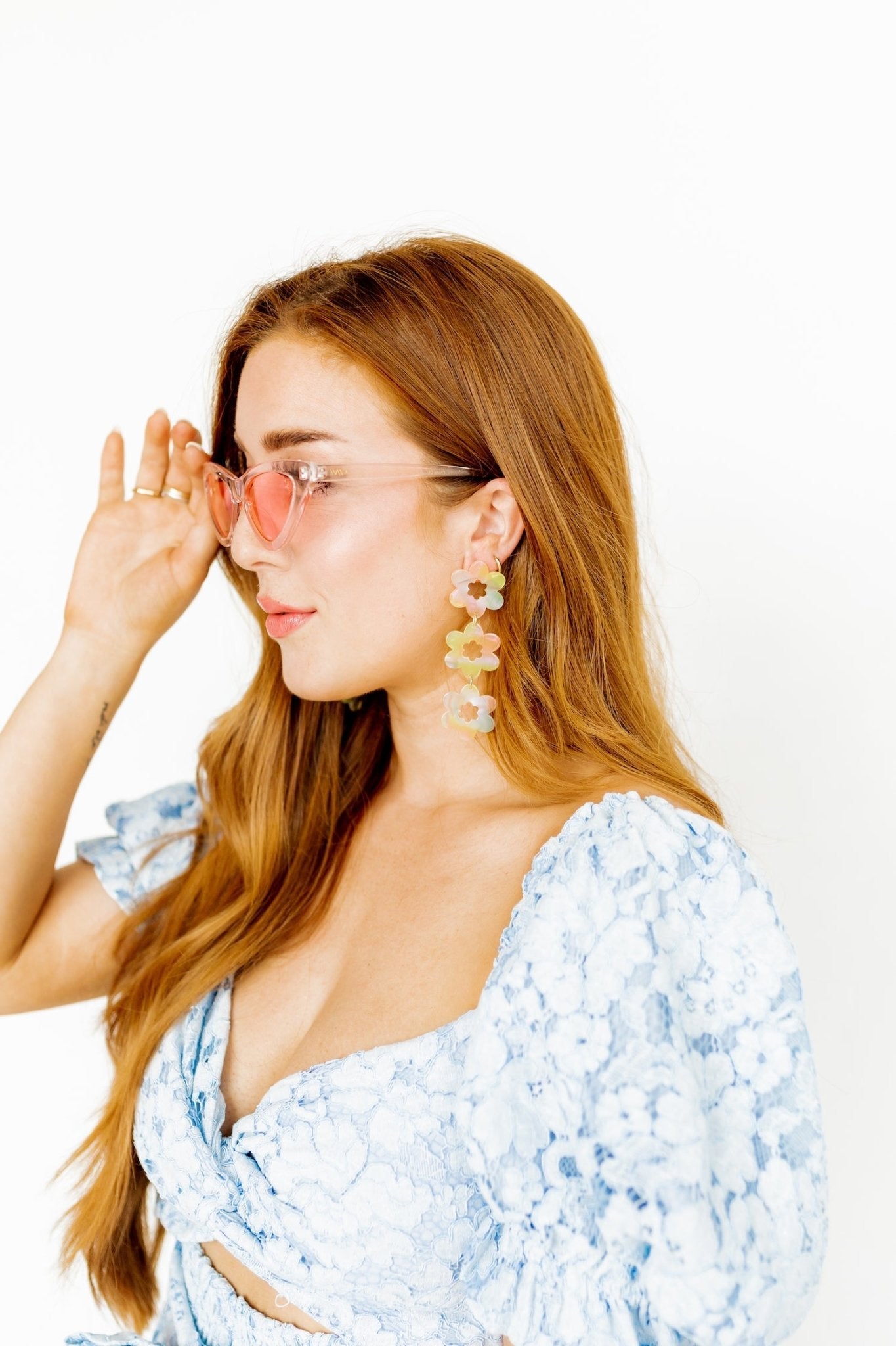 Zoey Statement Earrings - Neon Punch